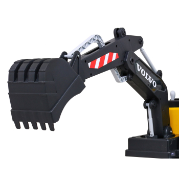 Koparka Volvo na akumulator Żółta + Ruchoma łyżka + 2 baseniki + 150 piłek + Pilot + Radio MP3 + LED